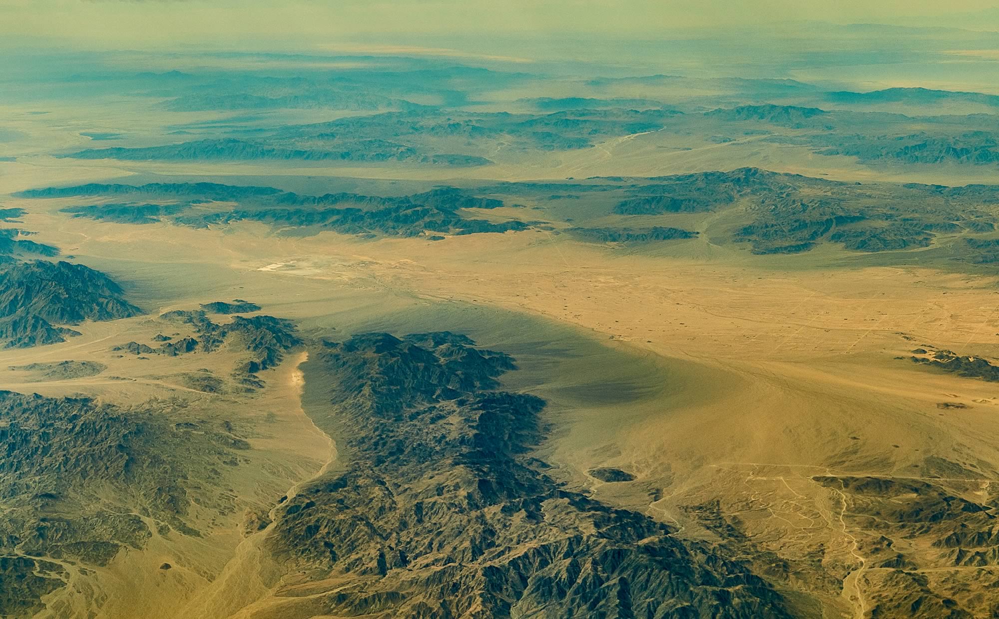 Aerial photograph of natural landscape