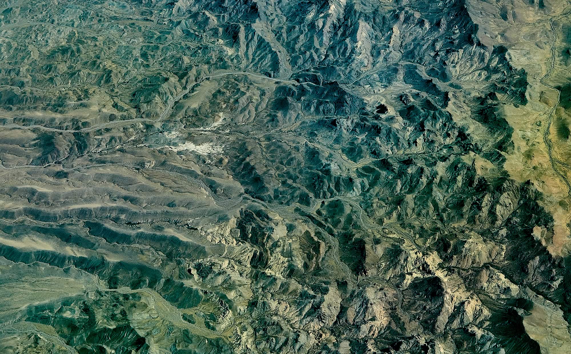 Aerial photograph of natural landscape