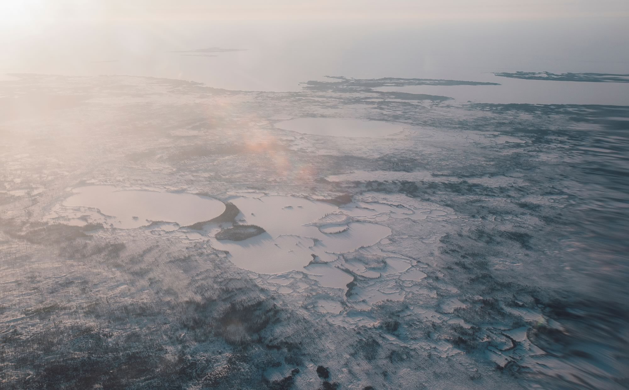 Aerial photograph of natural landscape