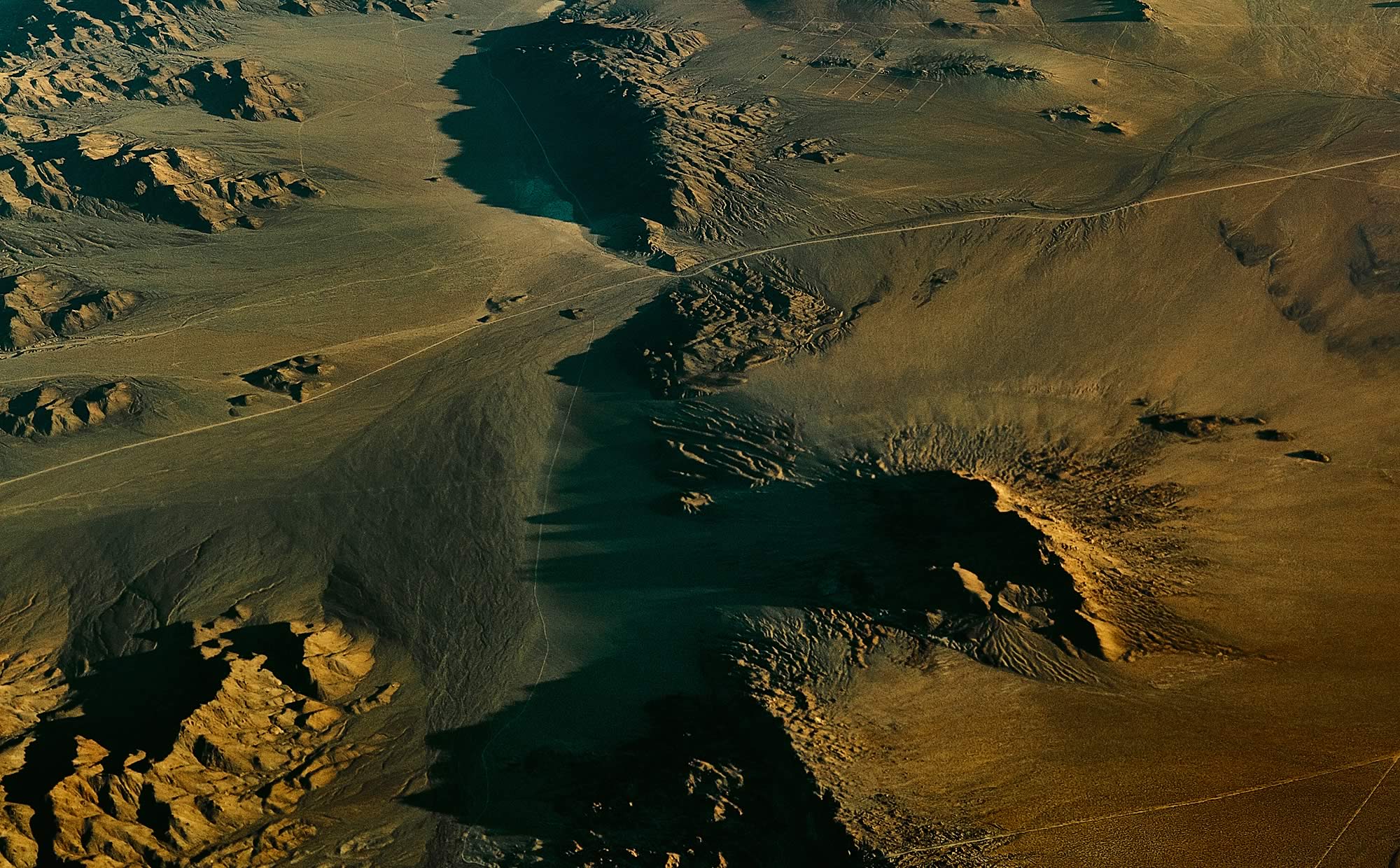 Aerial photograph of natural landscape